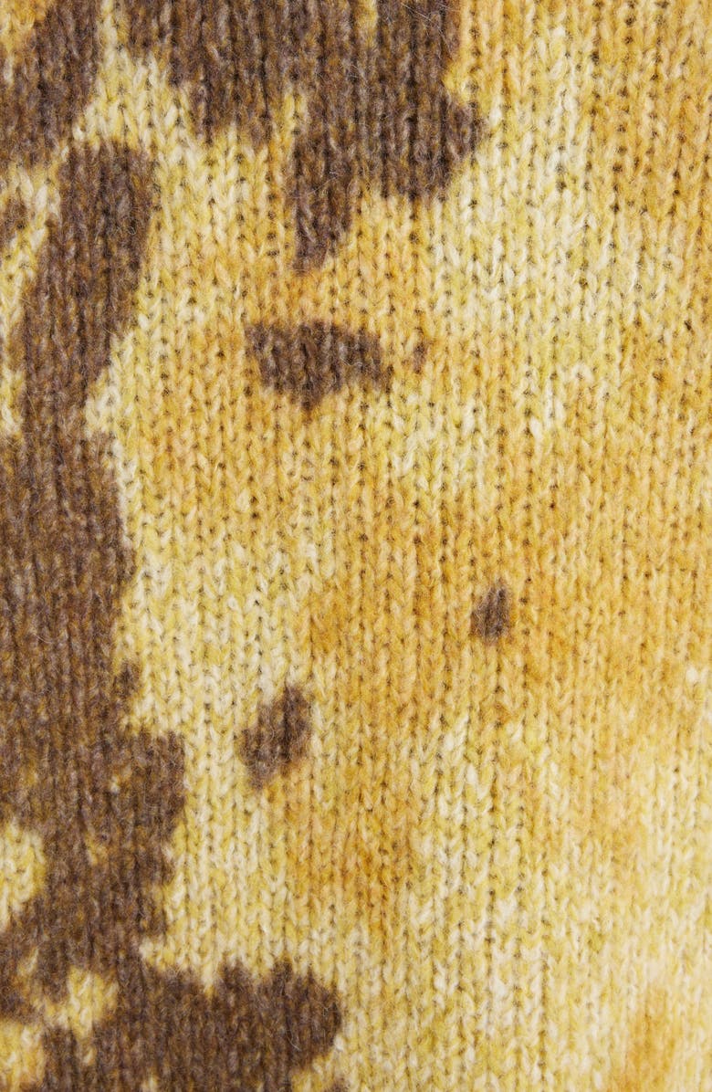 Dries Van Noten Mixed Print Alpaca Blend Sweater, Alternate, color, Yellow 202