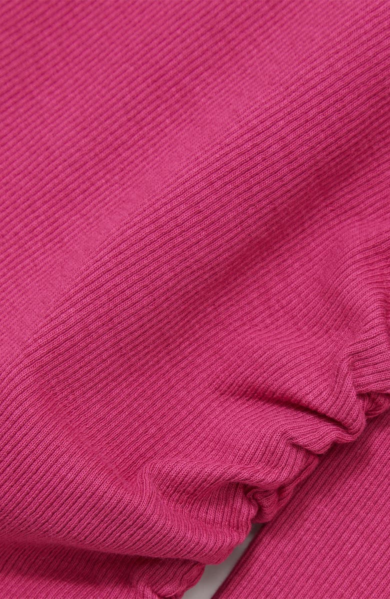 Reiss Kids' Trina Ruched Rib Sweater, Alternate, color, Berry