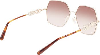 Gancini 61mm Gradient Rectangular Sunglasses