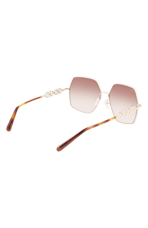 Ferragamo Gancini 61mm Gradient Rectangular Sunglasses