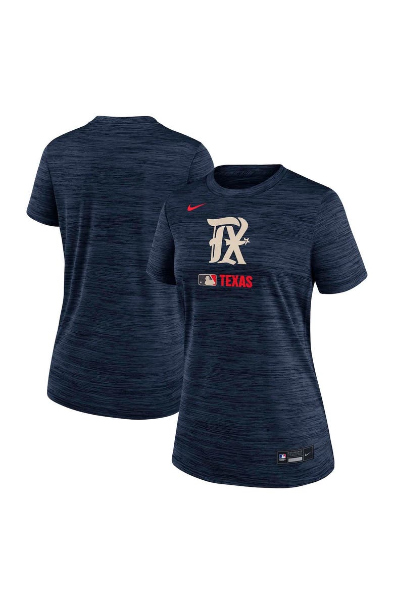 Nike Women's Nike Navy Texas Rangers Authentic Collection City Connect Velocity Performance T-Shirt, Main, color, Navy