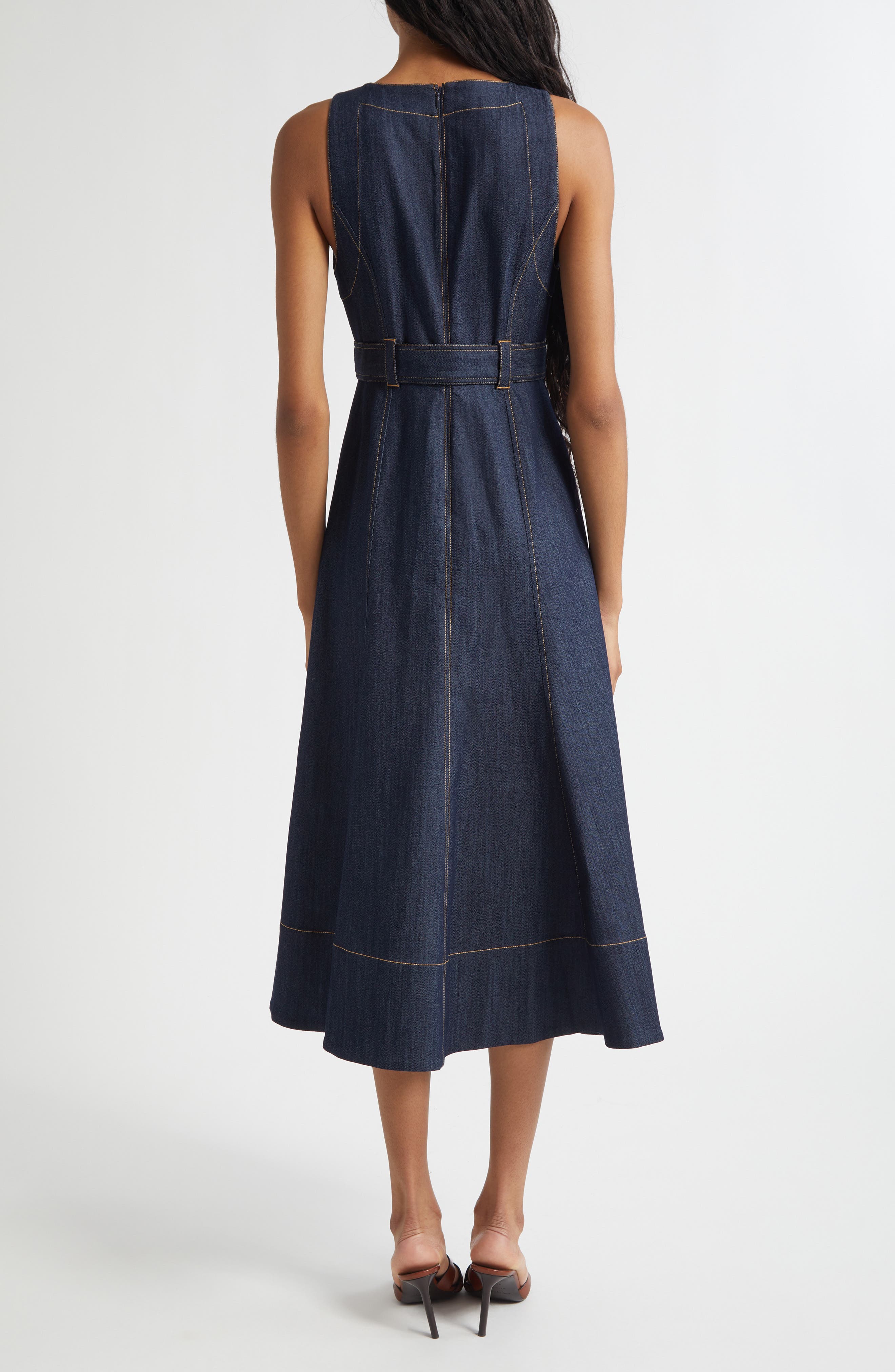 Cezanne Denim Midi Dress - image 2