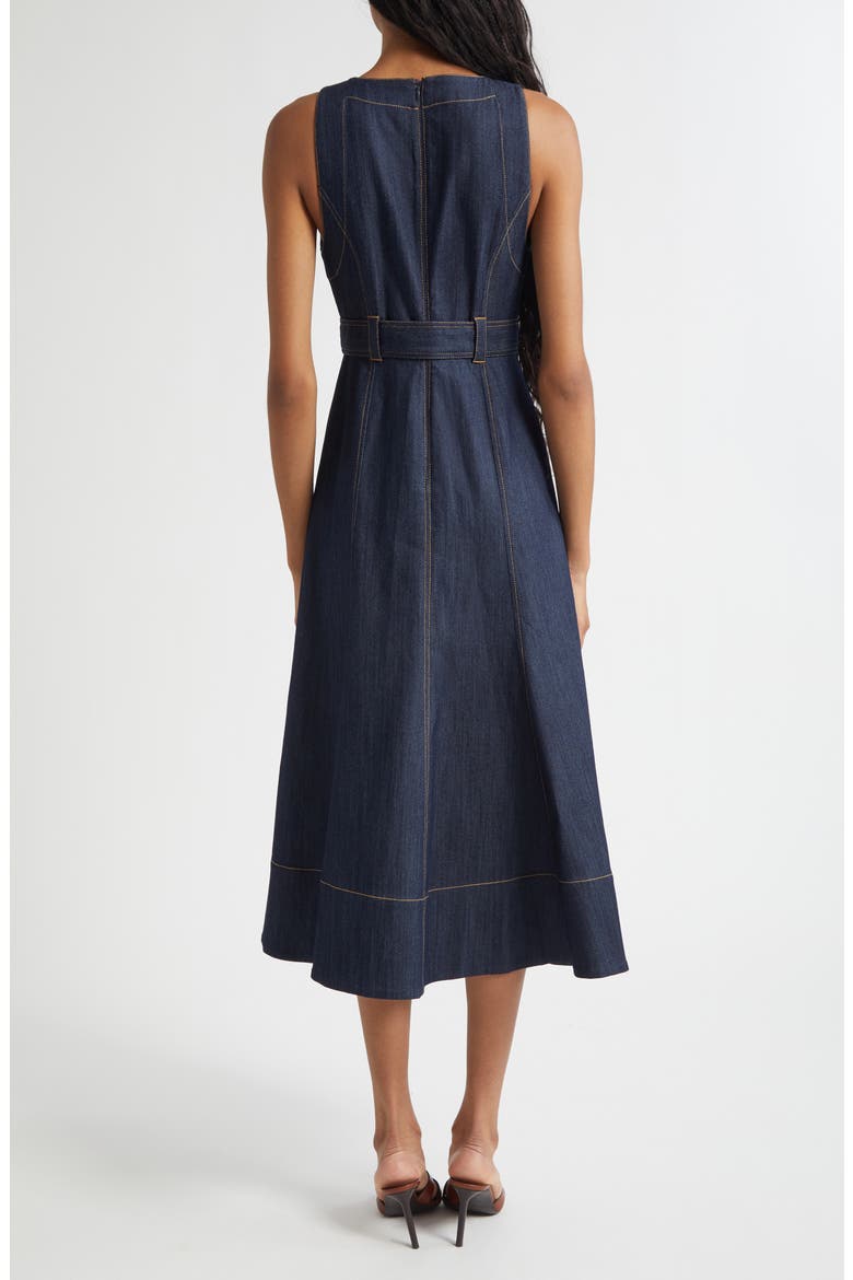 Cezanne Denim Midi Dress, Alternate, color, INDIGO