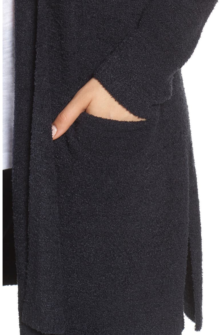Barefoot Dreams Essential Cardigan, Alternate, color, BLACK