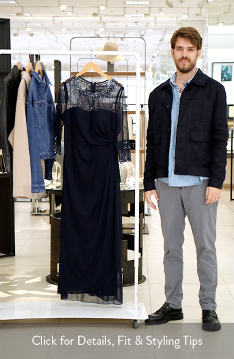 Embellished Chiffon Evening Gown, sales video thumbnail