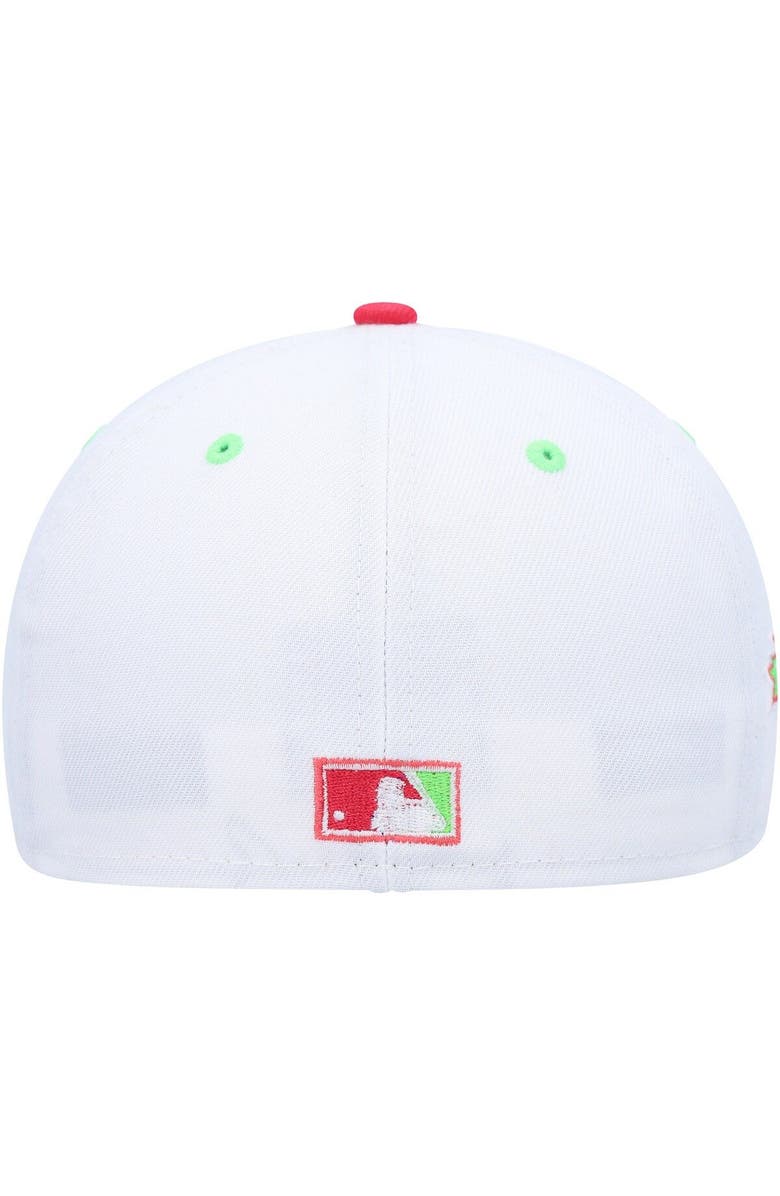New Era Men's New Era White/Coral Houston Astros Astrodome 1986  Strawberry Lolli 59FIFTY Fitted Hat, Alternate, color, 