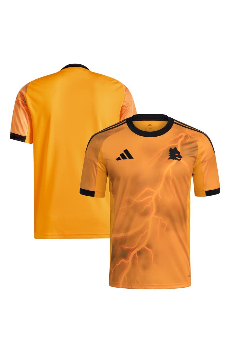 adidas Men's adidas Orange AS Roma 2025/26 Away Replica Jersey, Main, color, Orange