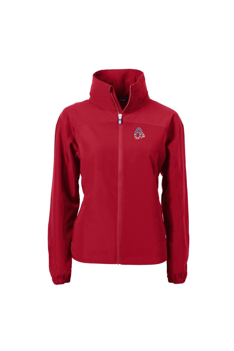 Women's Cutter & Buck  Red Baltimore Orioles Charter Eco Recycled Full-Zip Jacket, Alternate, color, Red