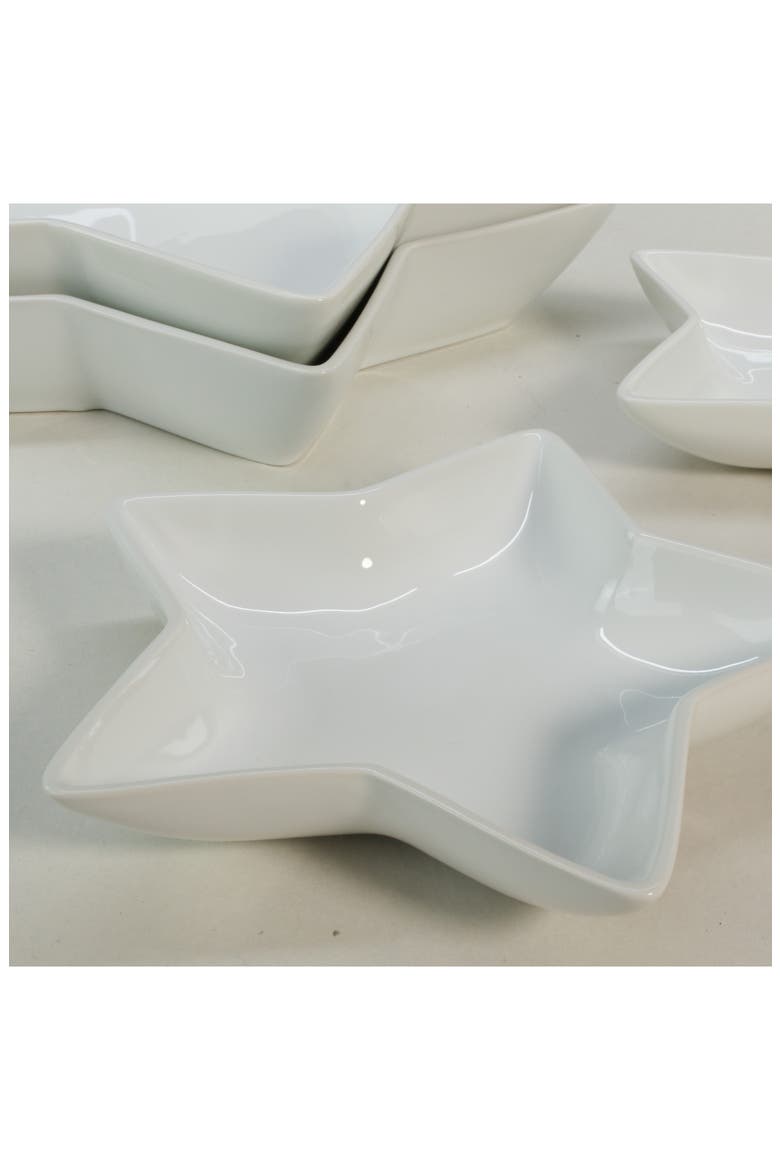 Assorted 4-Piece Star Bowls, Alternate, color, WHITE