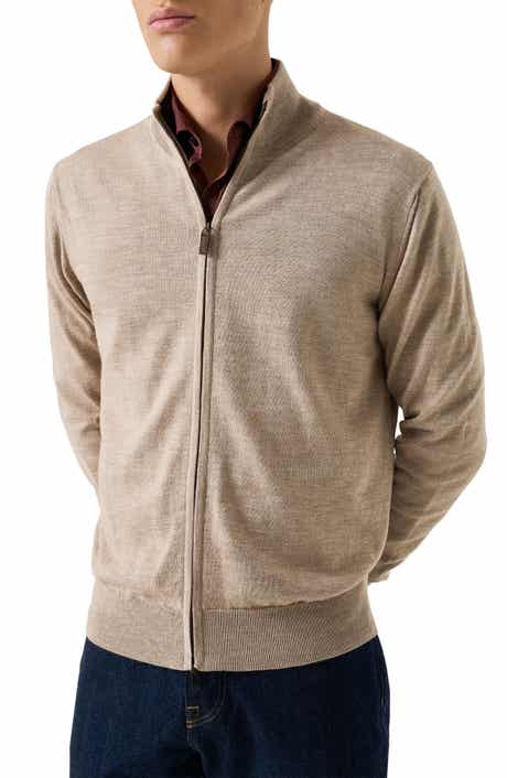 Eton Merino Wool Zip Cardigan