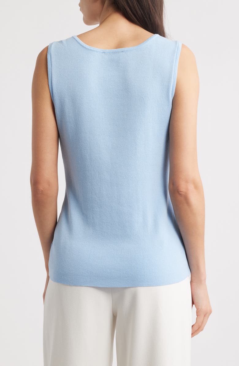 Tahari ASL Scoop Neck Sweater Tank, Alternate, color, Ice Blue