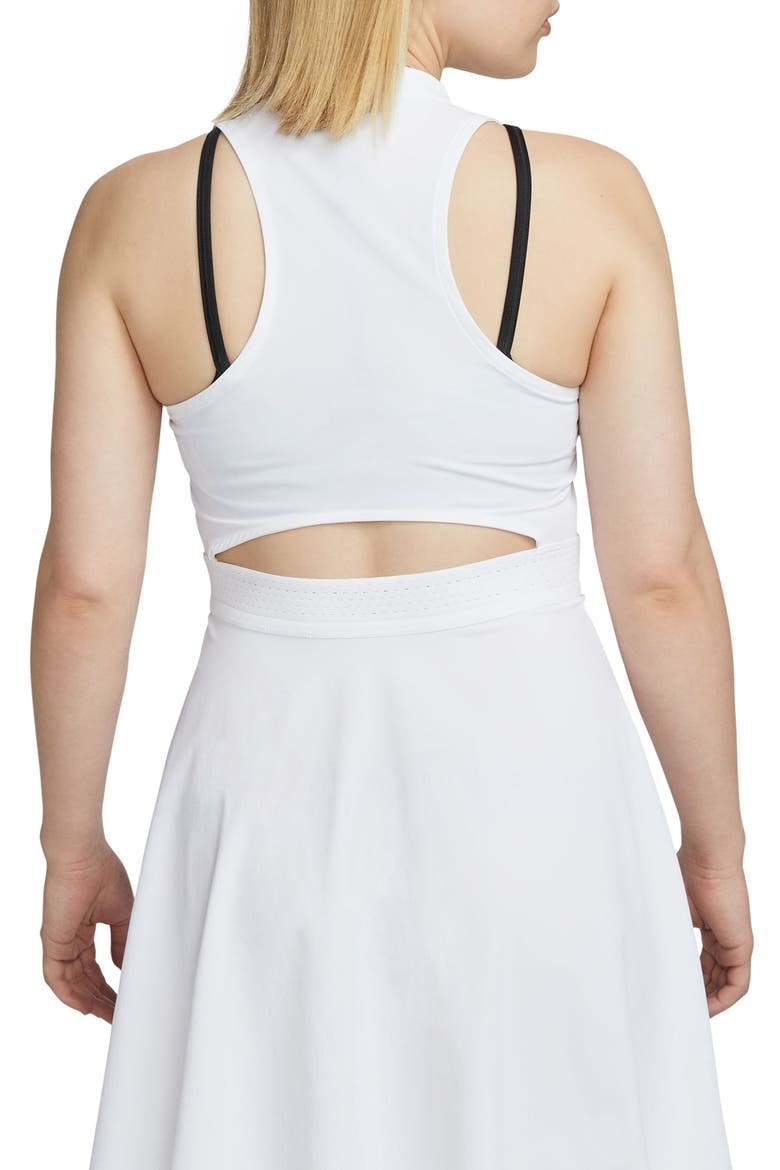 Club Dri-FIT Racerback Dress, Alternate, color, WHITE/ BLACK