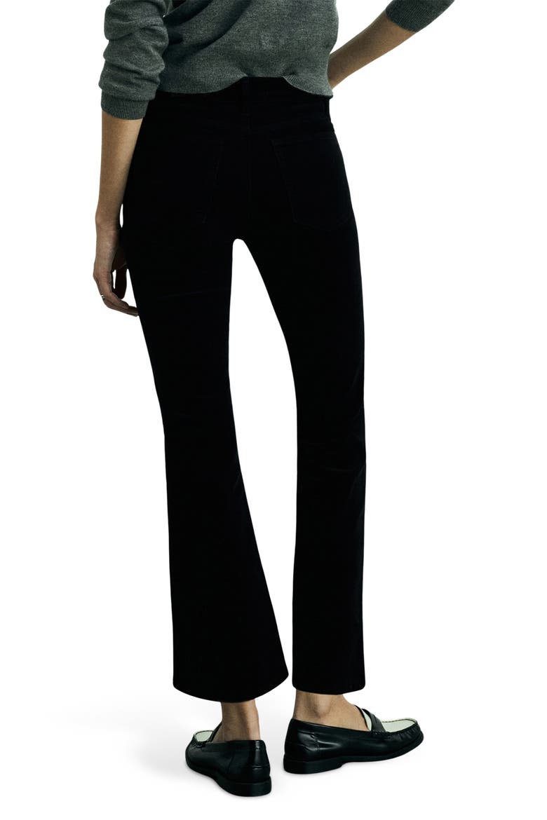 Sienna Crop Flare Corduroy Jeans, Alternate, color, BLACK DENIM