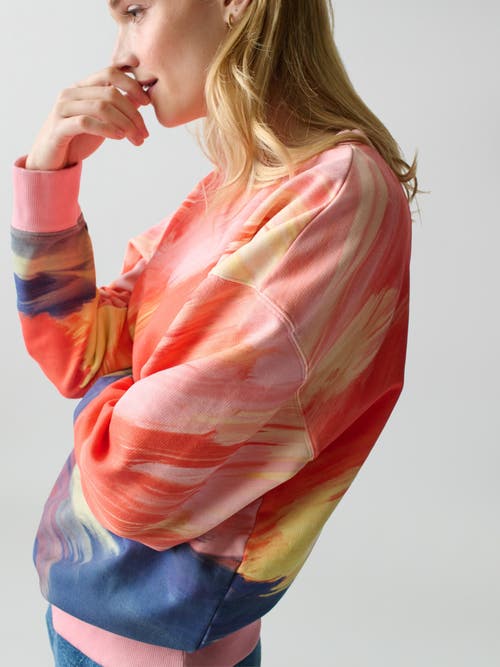 Lingua Franca Sunset Sweatshirt In Sunset Print