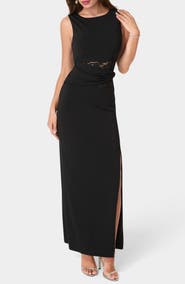 bebe Lace Waist Sleeveless Maxi Dress