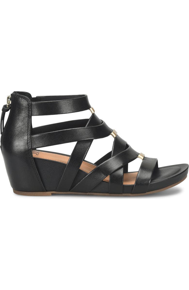 Söfft Vivi Platform Wedge Sandal, Alternate, color, Black