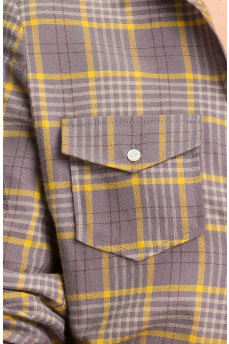 Plaid Cotton Shirt, Alternate, color, AUTUMN PLAID GREY- TRUFFLE