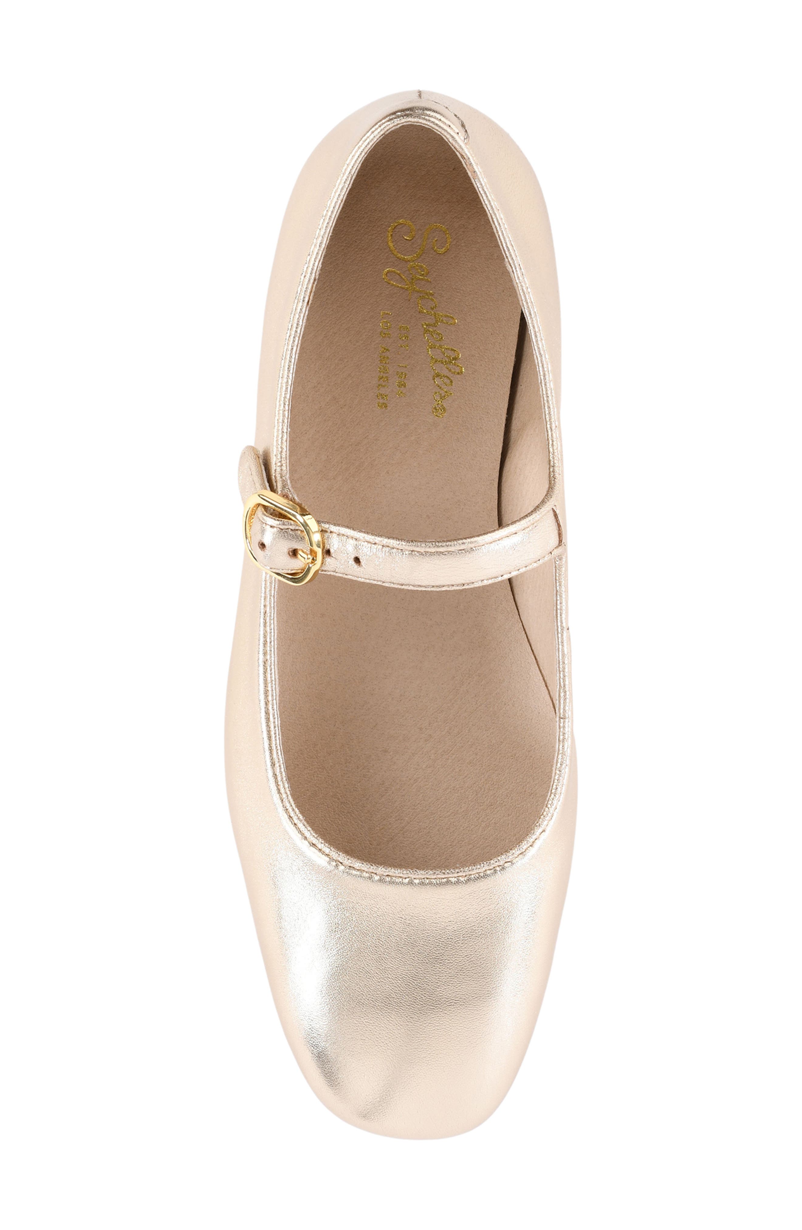 Seychelles Shea Ballet Flat, Alternate, color, Light Gold