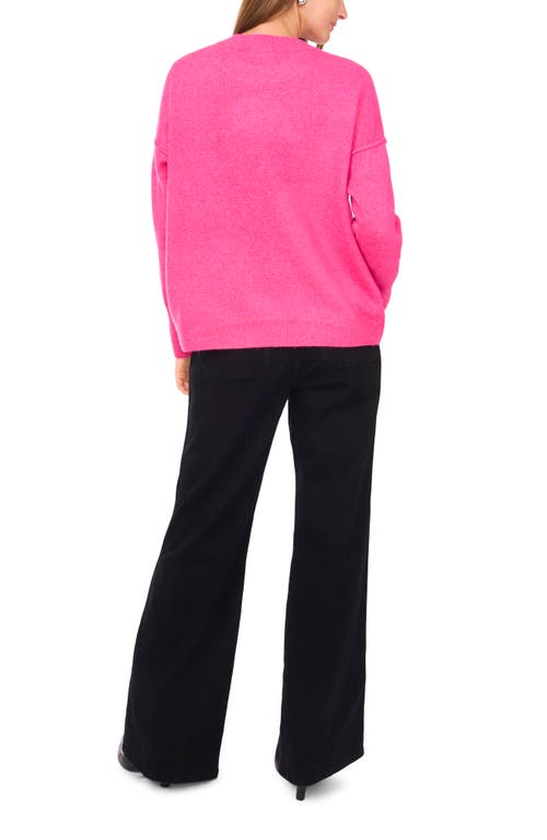 Vince Camuto Star Crewneck Sweater In Pink