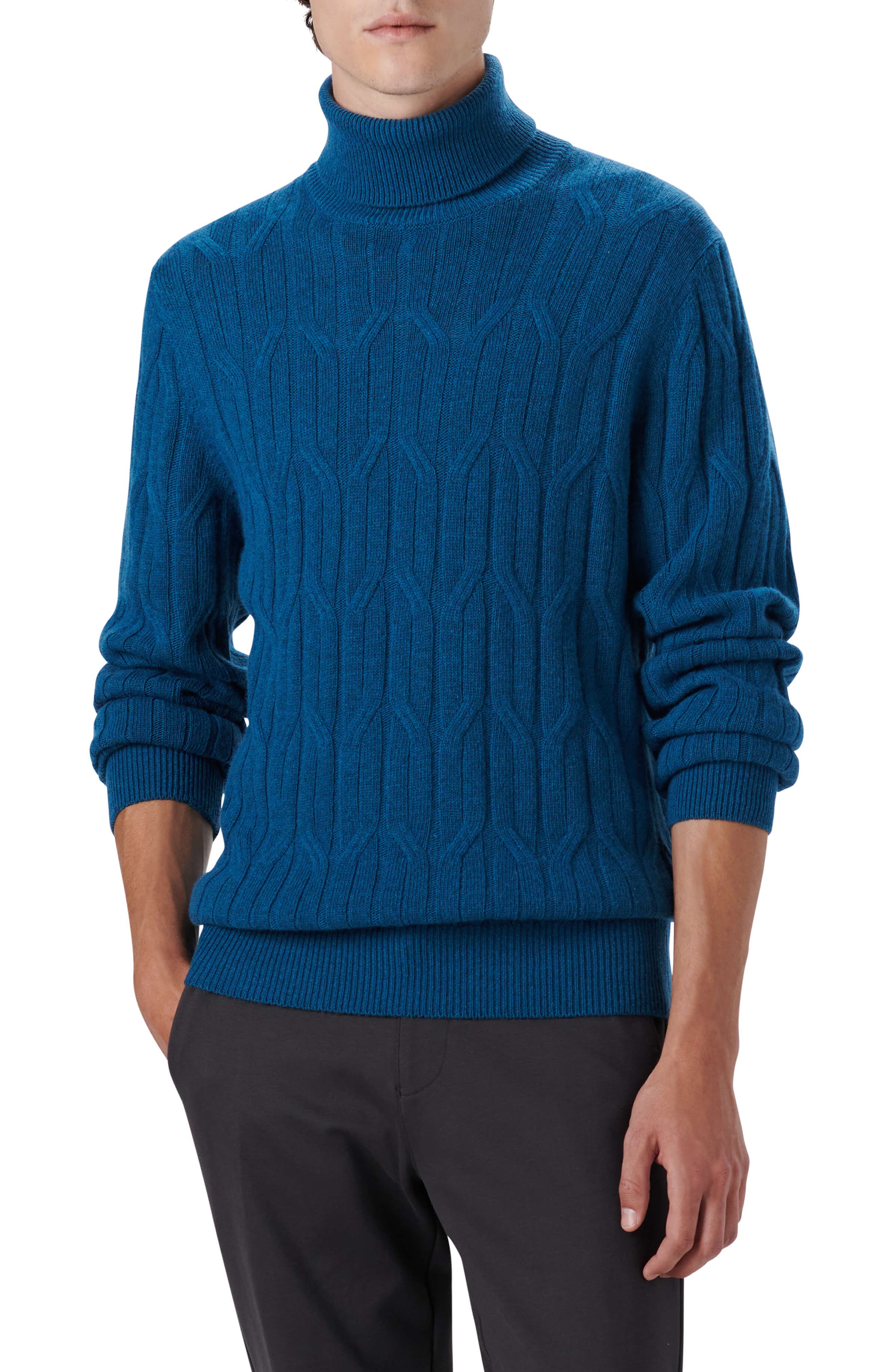 Bugatchi Cable Knit Turtleneck Sweater