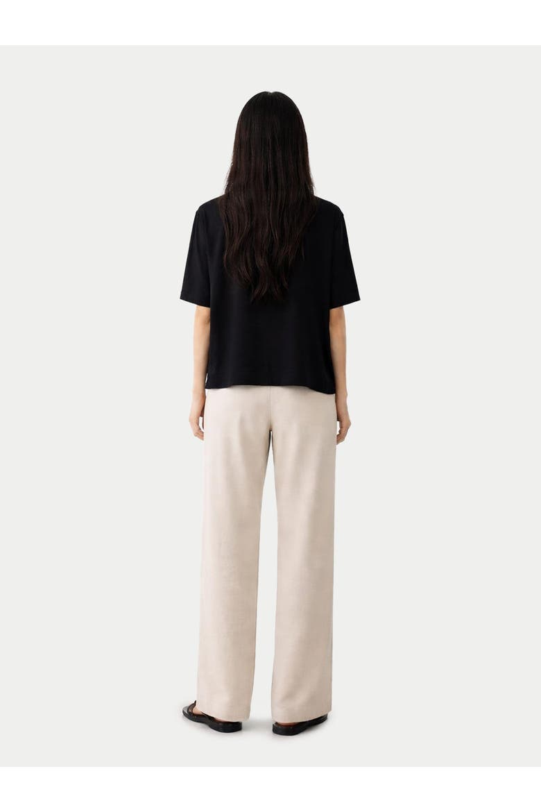 Box-Cut Cotton Silk Cashmere Blend T-Shirt, Alternate, color, black