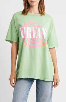 Merch Traffic Nirvana Swirl Oversize Graphic T-Shirt