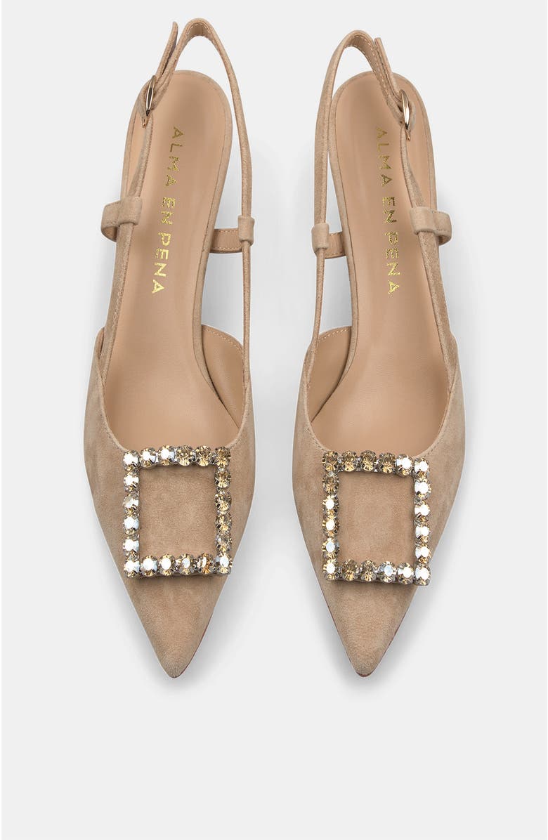 Alma en Pena Kitten Buckle Shoe, Main, color, Beige