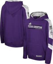 COLOSSEUM Youth Colosseum Purple TCU Horned Frogs OHT Military Appreciation Cyclone Digital Camo Pullover Hoodie