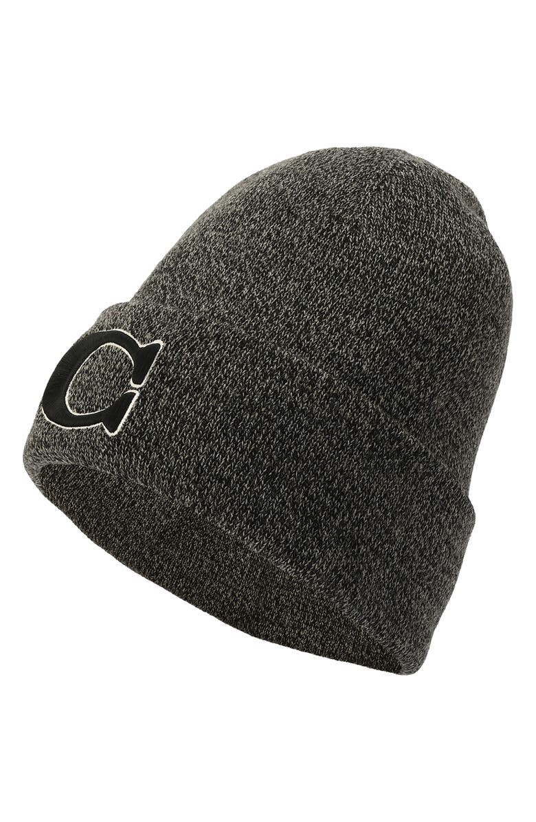 COACH Varsity C Cuff Beanie, Alternate, color,