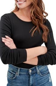 Splendid Classic Long Sleeve Crewneck T-Shirt