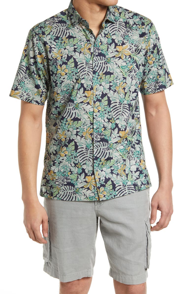 Tori Richard Men's Garden Steps Floral Short Sleeve Button-Up Shirt, Main, color,