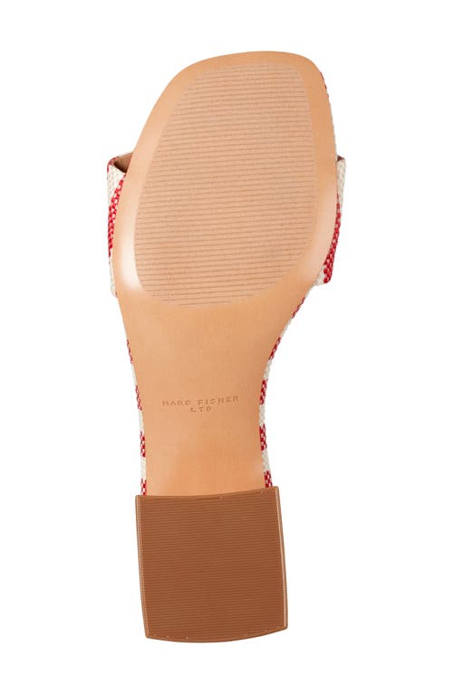 Marc Fisher Ltd Olysa Slide Sandal In Medium Red