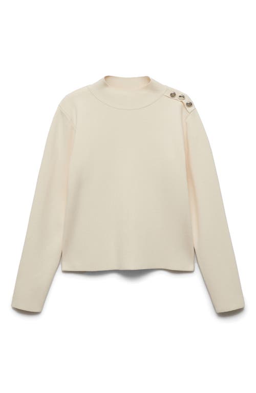 MANGO MANGO BUTTON TRIM SWEATER 