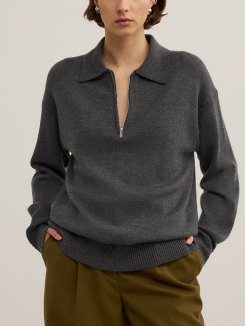 Zip Polo Knit