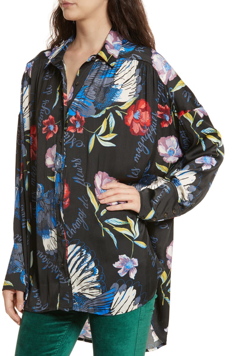Free People Silky Nights Blouse, Alternate, color,