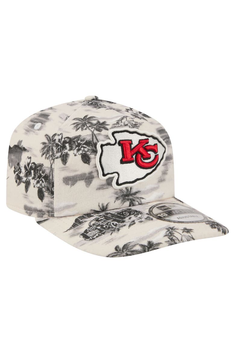 Men's New Era White Kansas City Chiefs Tropics 19TWENTY Adjustable Hat, Alternate, color, White