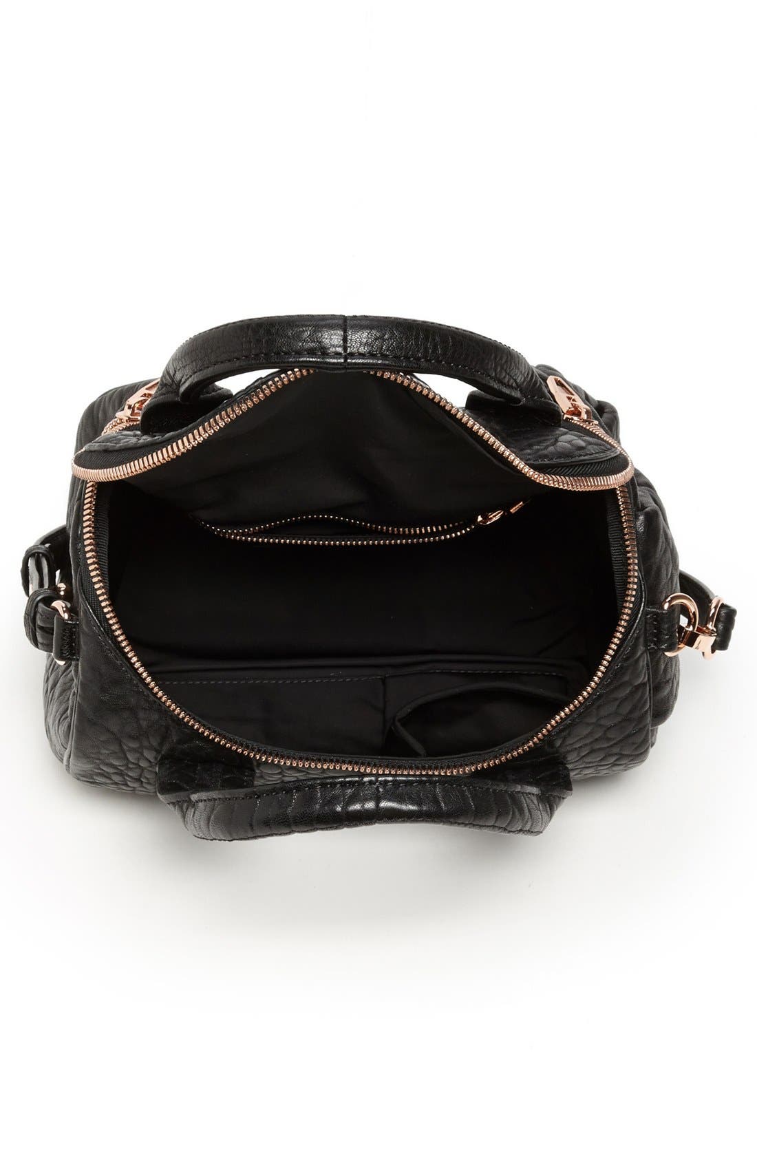 Alexander Wang 'Rockie - Rose Gold' Leather Crossbody Satchel, Alternate, color, 