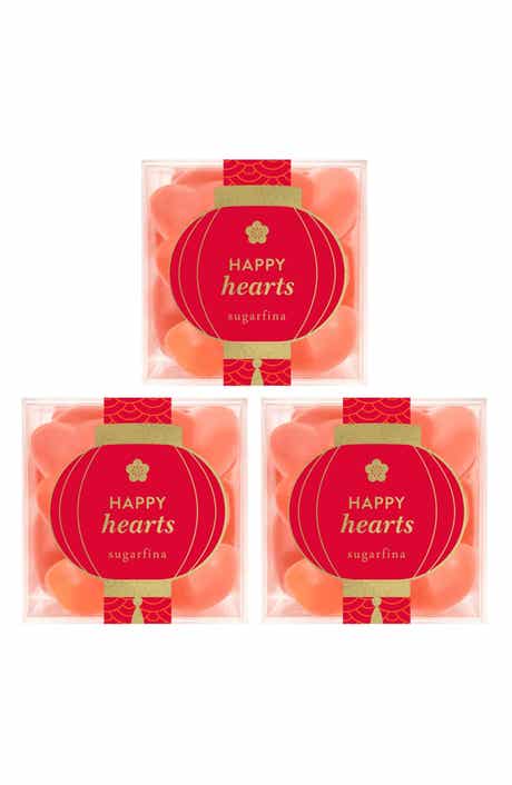 sugarfina Lunar New Year Set of 3 Happy Hearts Candy Cubes