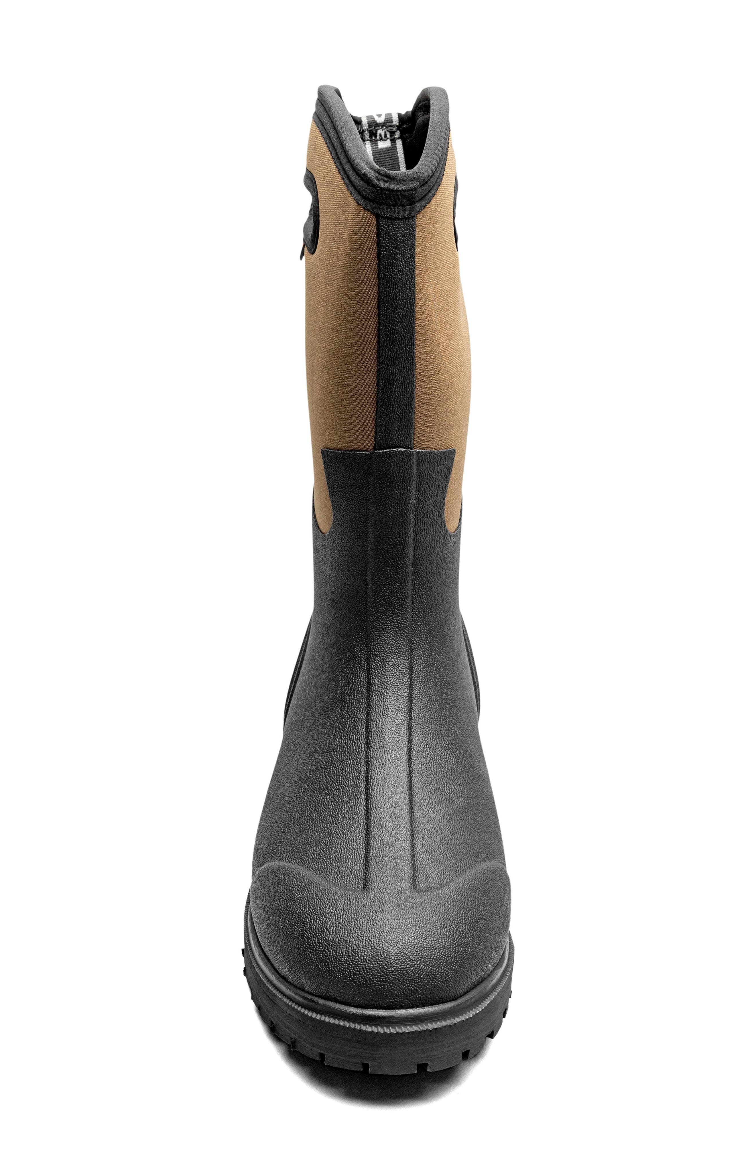 Roper Waterproof Rain Boot, Alternate, color, BLK AND BRN
