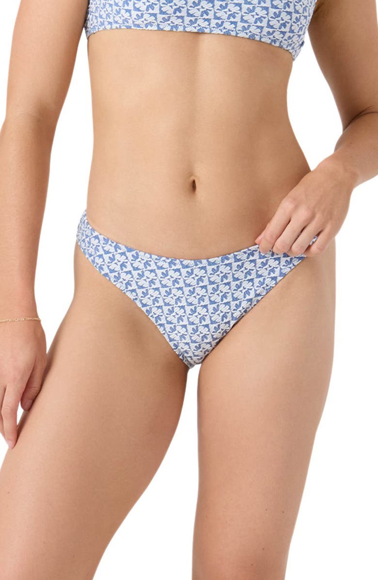 Roxy Hazy Dazy Scoop Bikini Bottoms, Main, color, Blue