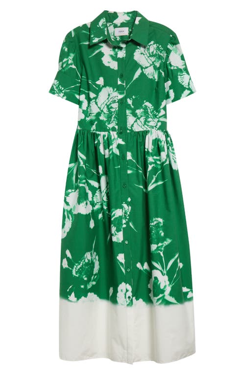 ERDEM ERDEM FLORAL PRINT COTTON POPLIN SHIRTDRESS