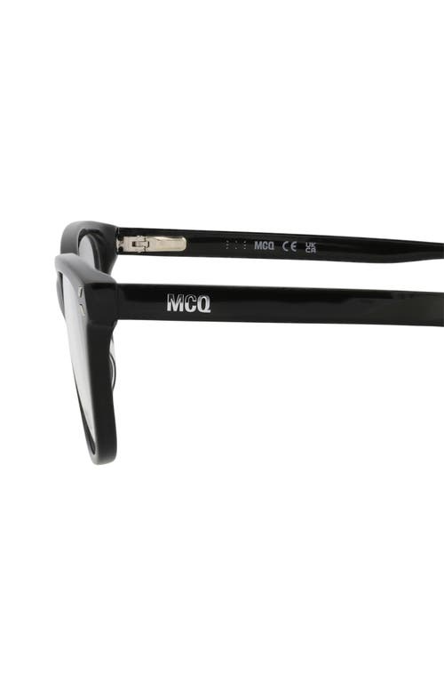 Alexander Mcqueen Mcqueen 51mm Square Optical Glasses In Black Black Transparent