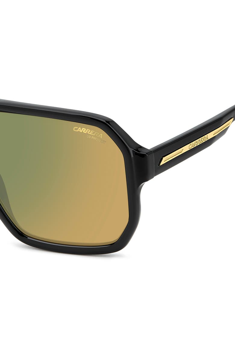 Carrera Eyewear Victory 60mm Square Sunglasses, Alternate, color, Black Yellow