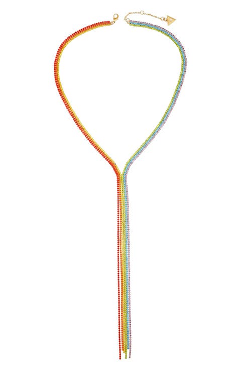 Rainbow Crystal Y-Necklace