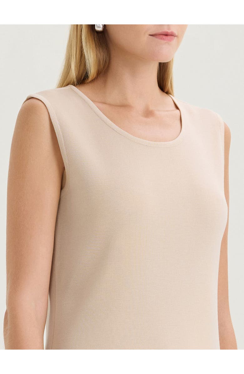 Misook Sleeveless Sheath Knit Dress, Alternate, color, Biscotti