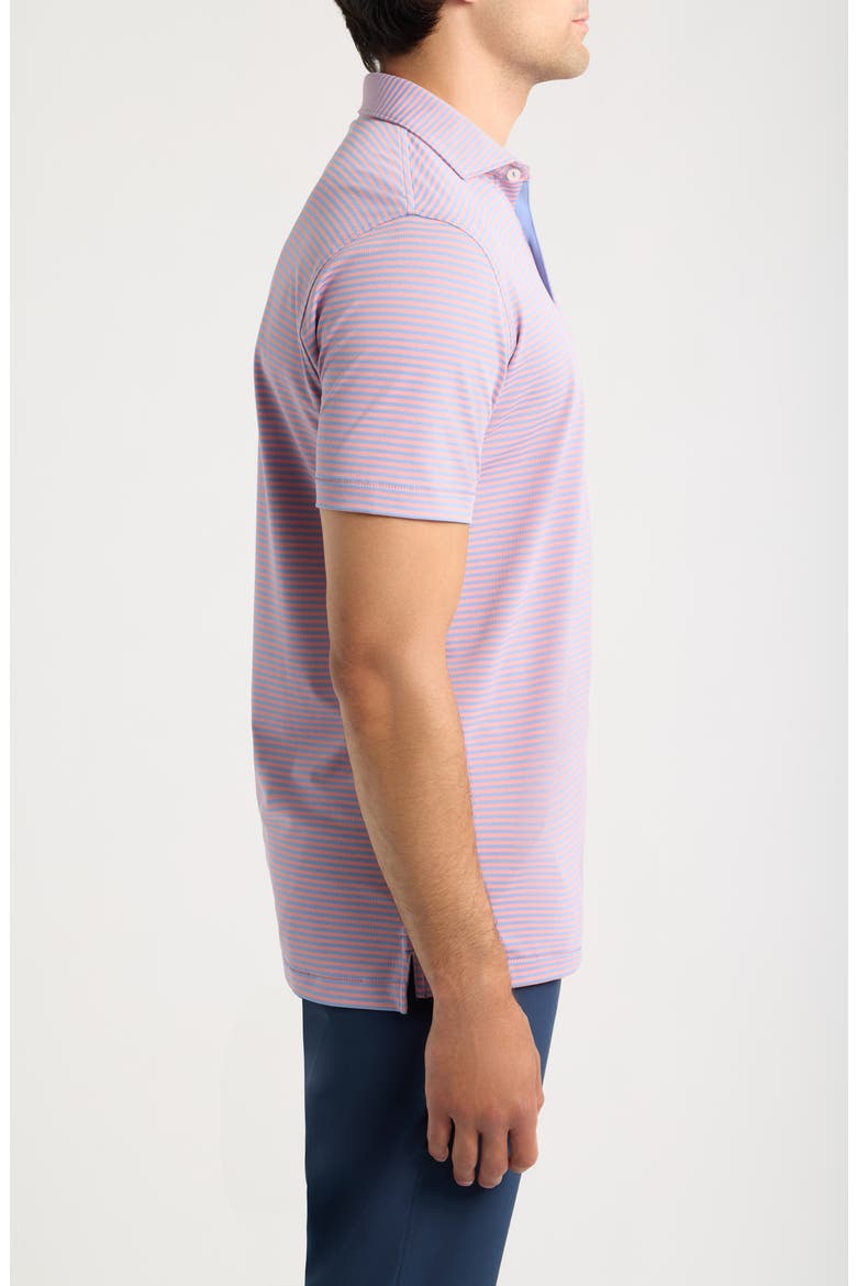 Verse Stripe Crown Crafted Performance Jersey Golf Polo, Alternate, color, WINDY BLUE / MELROSE PINK