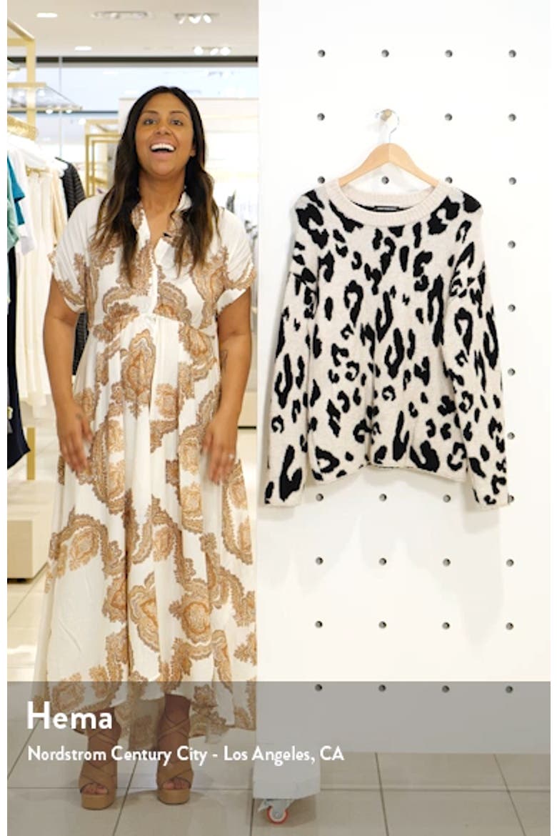 Leopard Crewneck Pullover (Nordstrom Exclusive) video