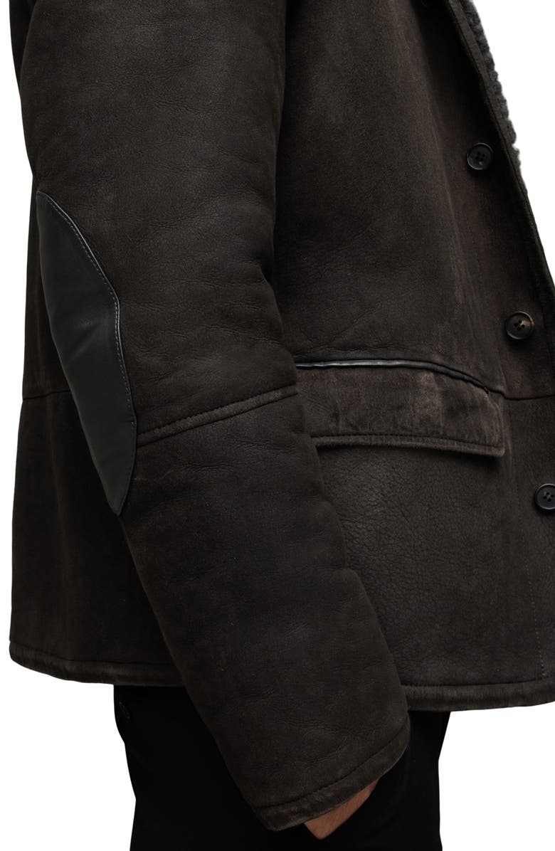 AllSaints Fenton Genuine Shearling Jacket, Alternate, color,