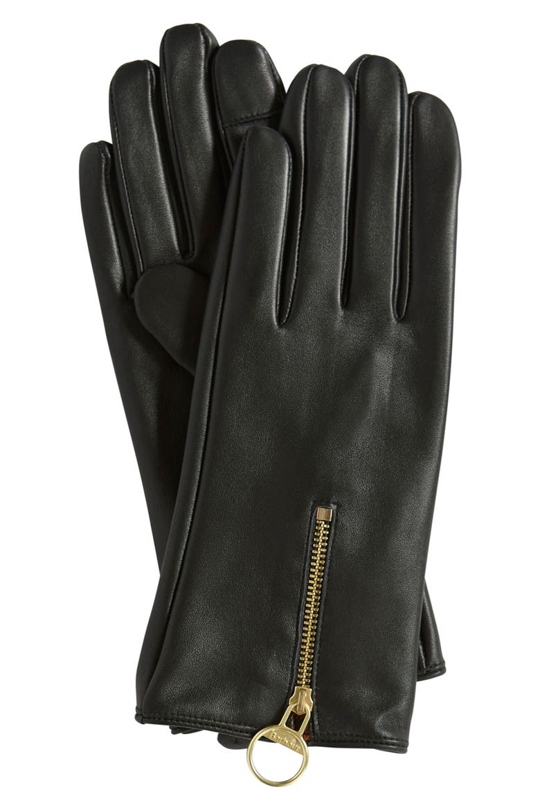 Arlene Leather Gloves, Alternate, color, BLACK/ CLASSIC