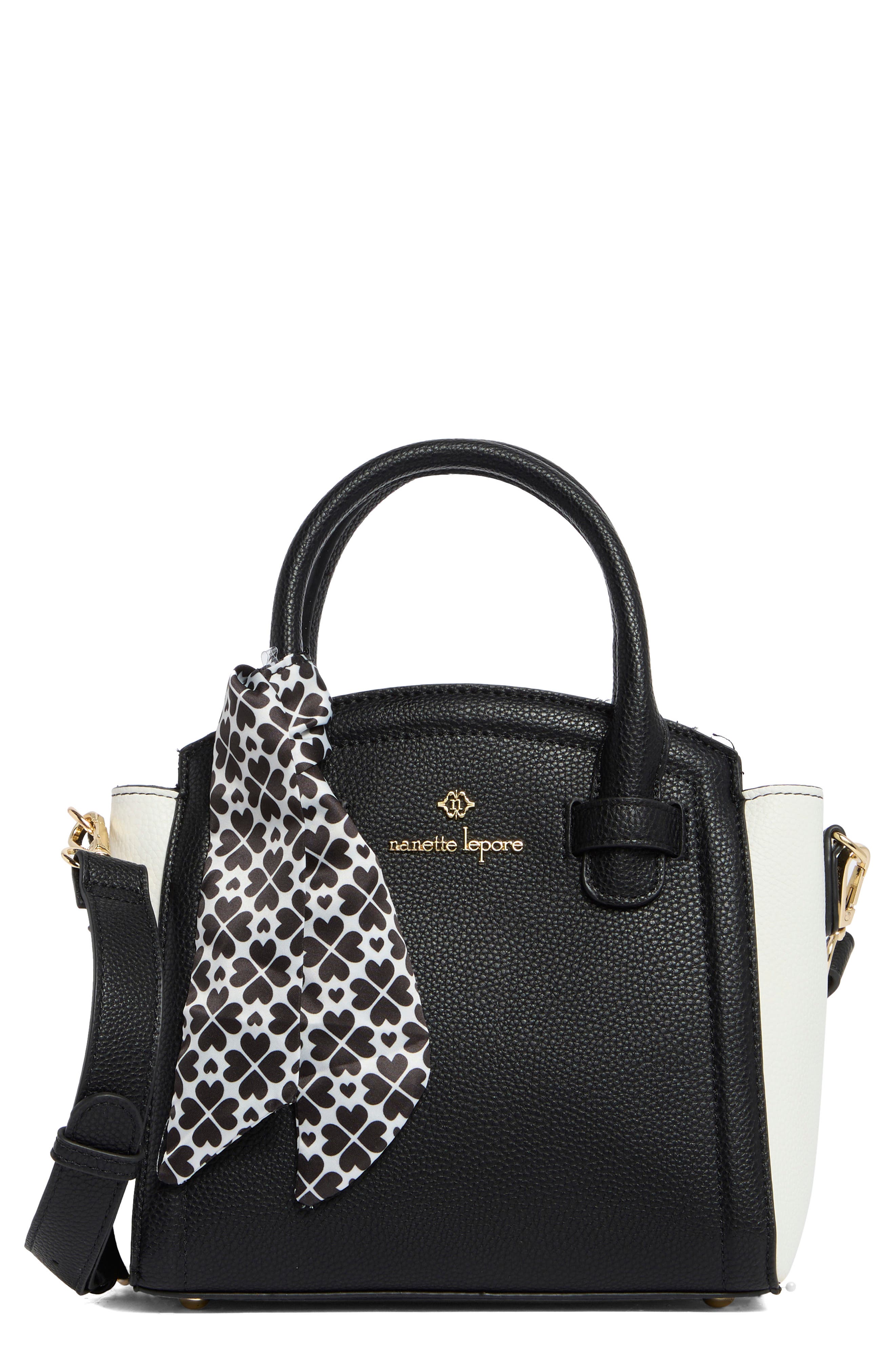 Nanette Lepore Colorblock Scarf Satchel Bag, Main, color, 